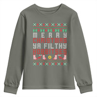 Merry Christmas Ya Filthy Animal Youth Sweatshirt Funny Fantasy Movie Meme LOL Ugly Xmas - Wonder Print Shop