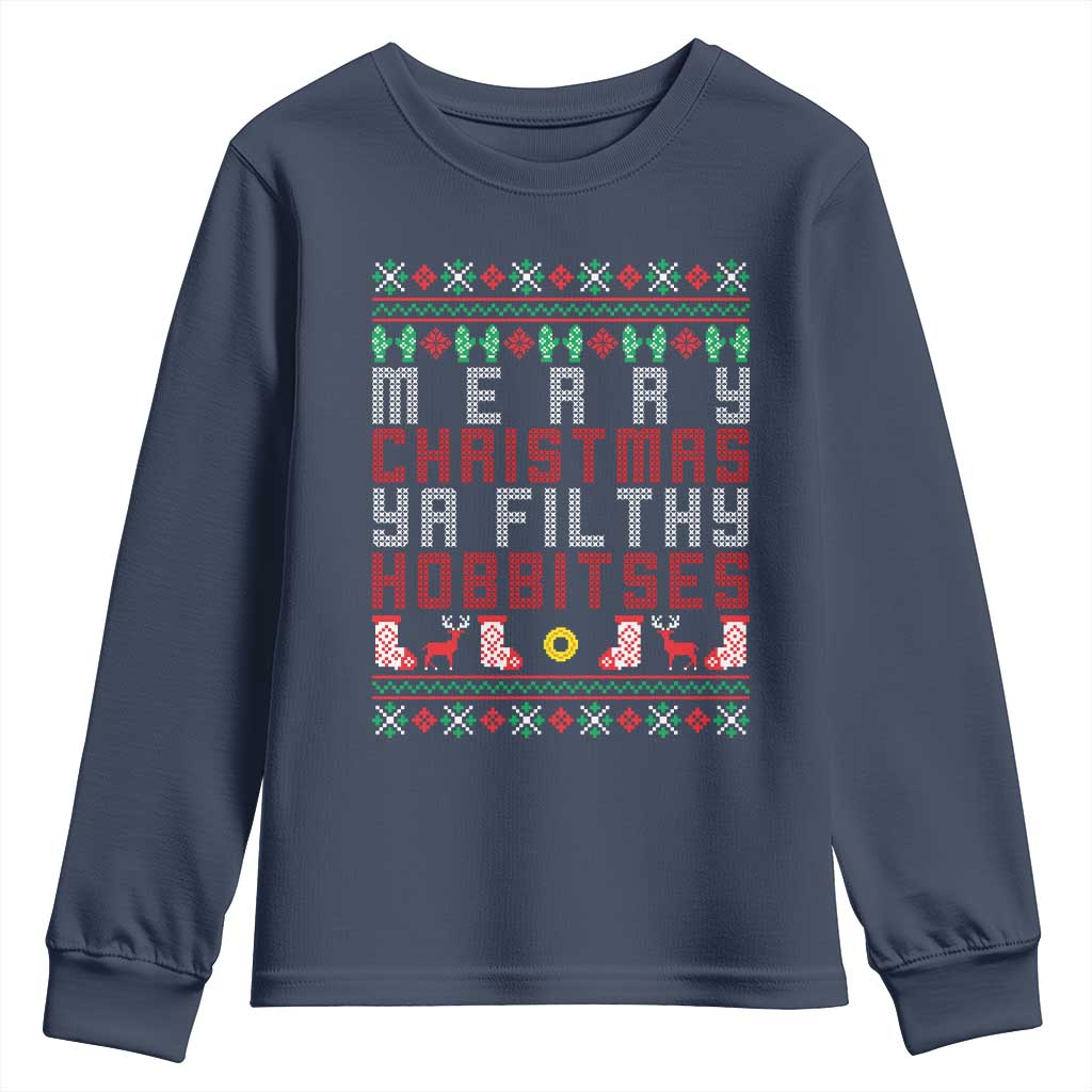 Merry Christmas Ya Filthy Animal Youth Sweatshirt Funny Fantasy Movie Meme LOL Ugly Xmas - Wonder Print Shop