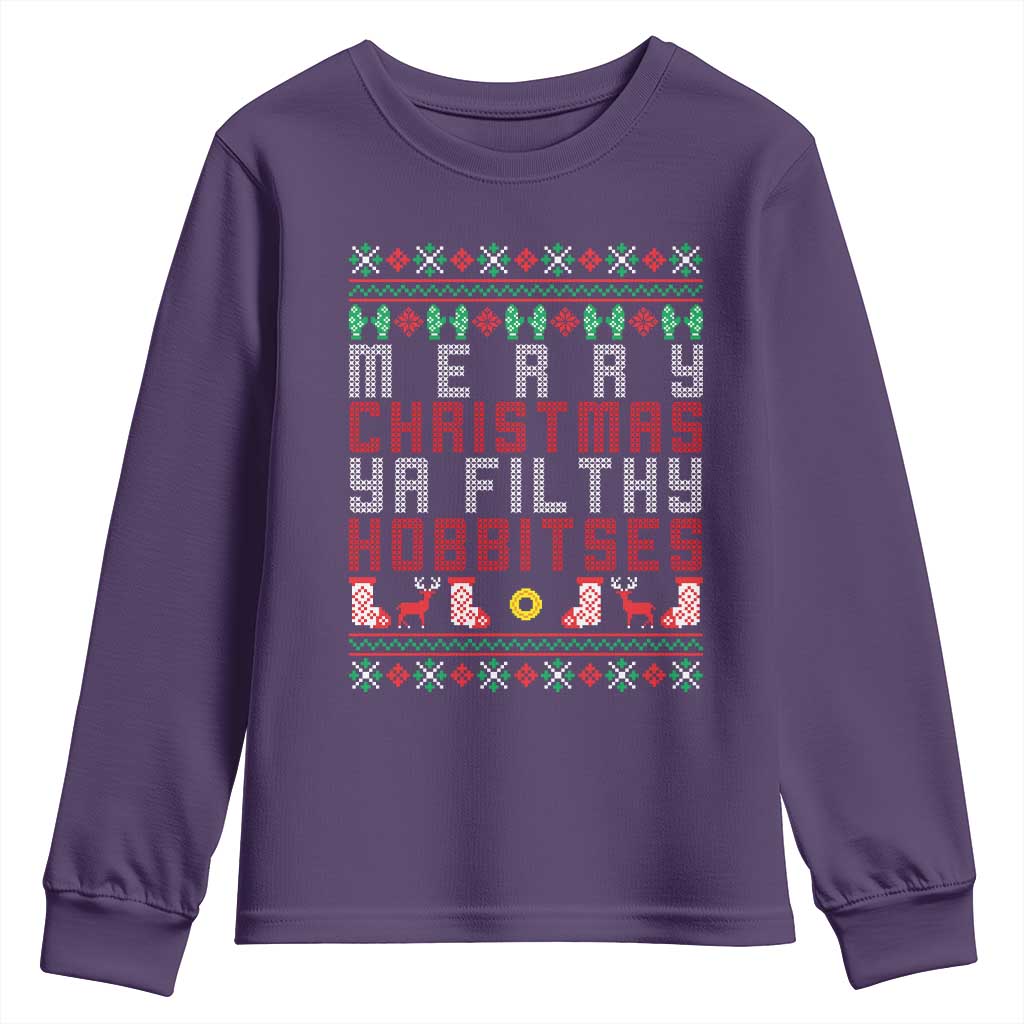Merry Christmas Ya Filthy Animal Youth Sweatshirt Funny Fantasy Movie Meme LOL Ugly Xmas - Wonder Print Shop
