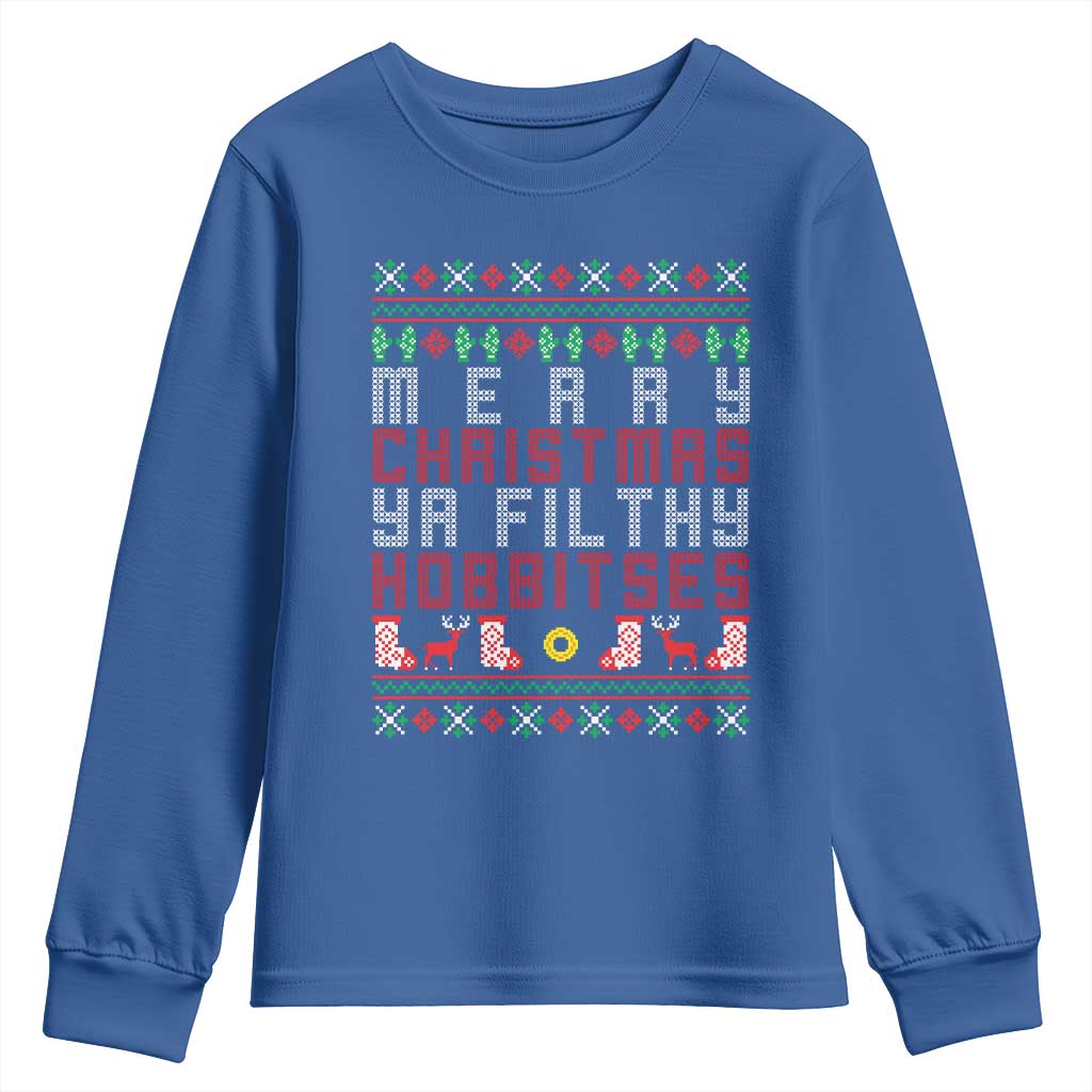Merry Christmas Ya Filthy Animal Youth Sweatshirt Funny Fantasy Movie Meme LOL Ugly Xmas - Wonder Print Shop