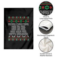 Merry Christmas Kiss My Ass Happy Hanukkah Garden Flag - Wonder Print Shop