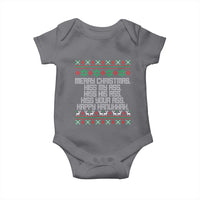 Merry Christmas Kiss My Ass Happy Hanukkah Baby Onesie - Wonder Print Shop