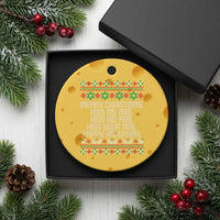 Merry Christmas Kiss My Ass Happy Hanukkah Ceramic Ornament - Wonder Print Shop