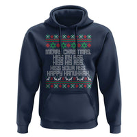Merry Christmas Kiss My Ass Happy Hanukkah Hoodie - Wonder Print Shop