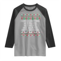 Merry Christmas Kiss My Ass Happy Hanukkah Raglan Shirt - Wonder Print Shop