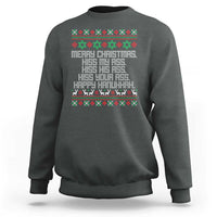 Merry Christmas Kiss My Ass Happy Hanukkah Sweatshirt - Wonder Print Shop