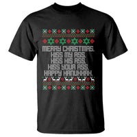 Merry Christmas Kiss My Ass Happy Hanukkah T Shirt - Wonder Print Shop