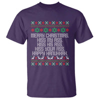 Merry Christmas Kiss My Ass Happy Hanukkah T Shirt - Wonder Print Shop