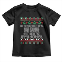 Merry Christmas Kiss My Ass Happy Hanukkah Toddler T Shirt - Wonder Print Shop