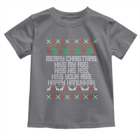 Merry Christmas Kiss My Ass Happy Hanukkah Toddler T Shirt - Wonder Print Shop