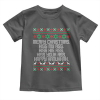 Merry Christmas Kiss My Ass Happy Hanukkah Toddler T Shirt - Wonder Print Shop