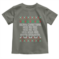 Merry Christmas Kiss My Ass Happy Hanukkah Toddler T Shirt - Wonder Print Shop
