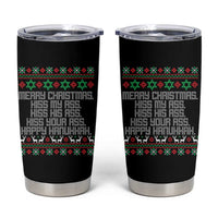 Merry Christmas Kiss My Ass Happy Hanukkah Tumbler Cup - Wonder Print Shop