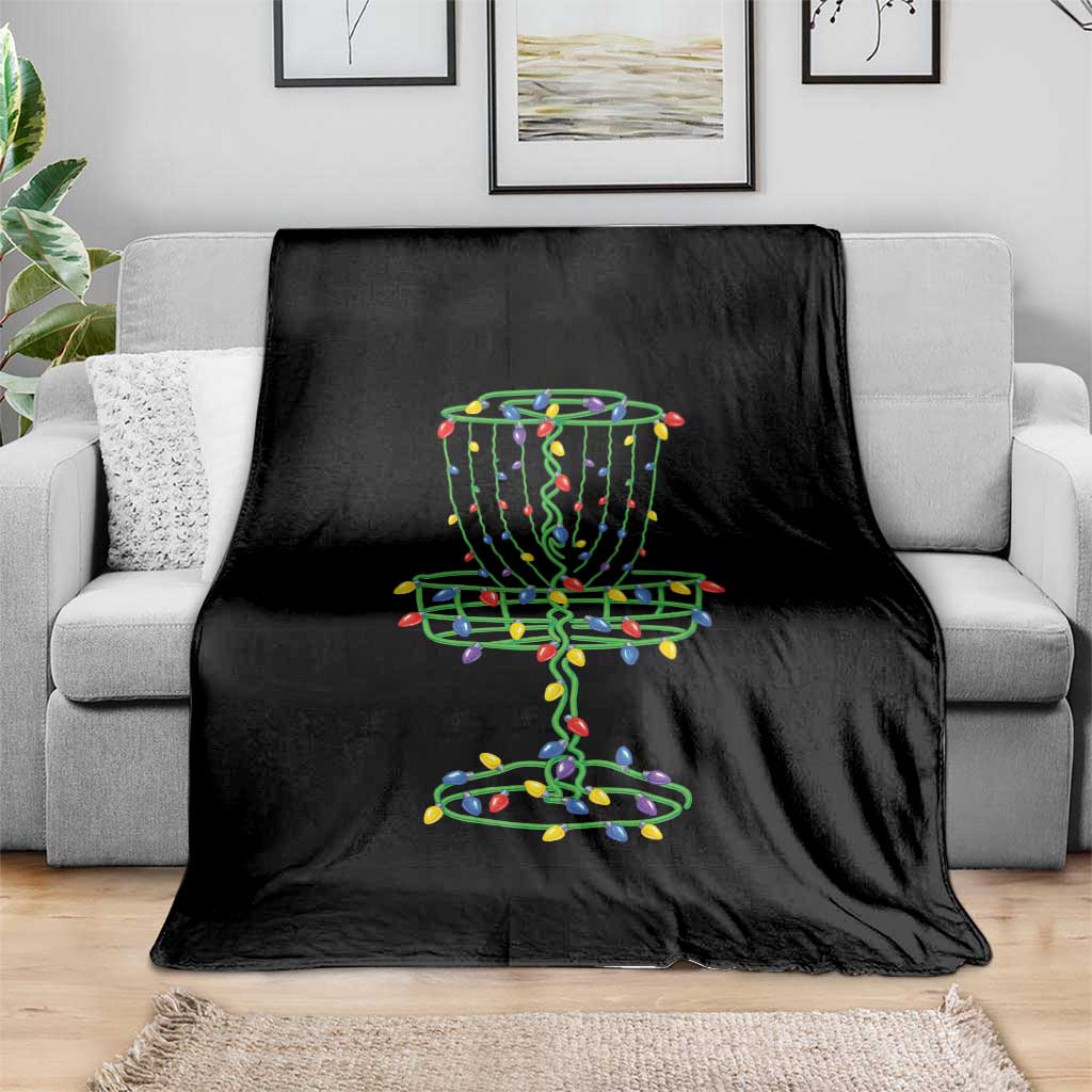 Christmas Disc Golf Basket Throw Blanket Frisbee Golfer Xmas Gift - Wonder Print Shop
