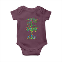 Christmas Disc Golf Basket Baby Onesie Frisbee Golfer Xmas Gift - Wonder Print Shop