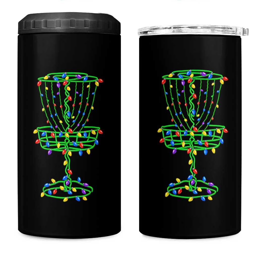 Christmas Disc Golf Basket 4 in 1 Can Cooler Tumbler Frisbee Golfer Xmas Gift - Wonder Print Shop