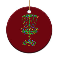 Christmas Disc Golf Basket Ceramic Ornament Frisbee Golfer Xmas Gift - Wonder Print Shop