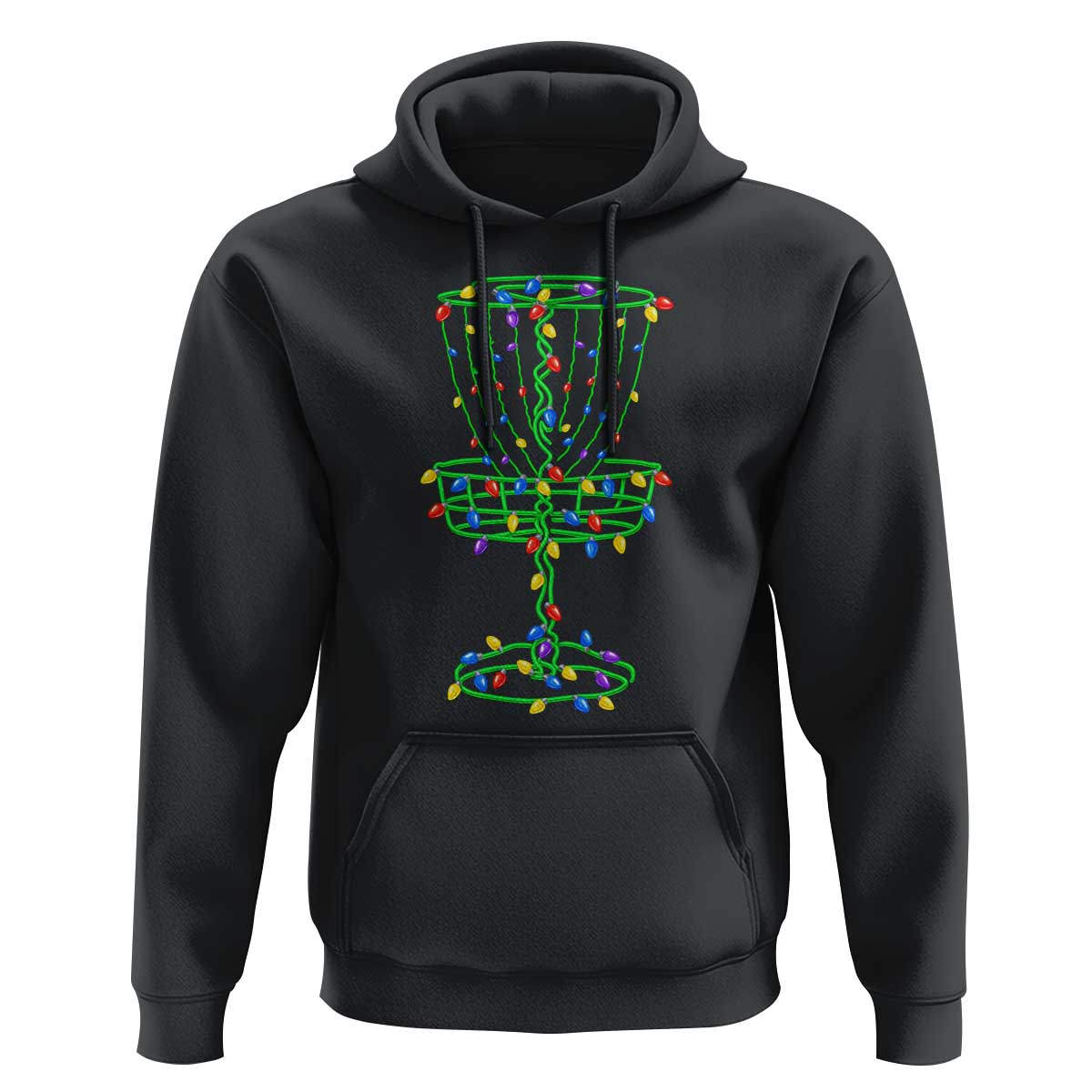 Christmas Disc Golf Basket Hoodie Frisbee Golfer Xmas Gift - Wonder Print Shop