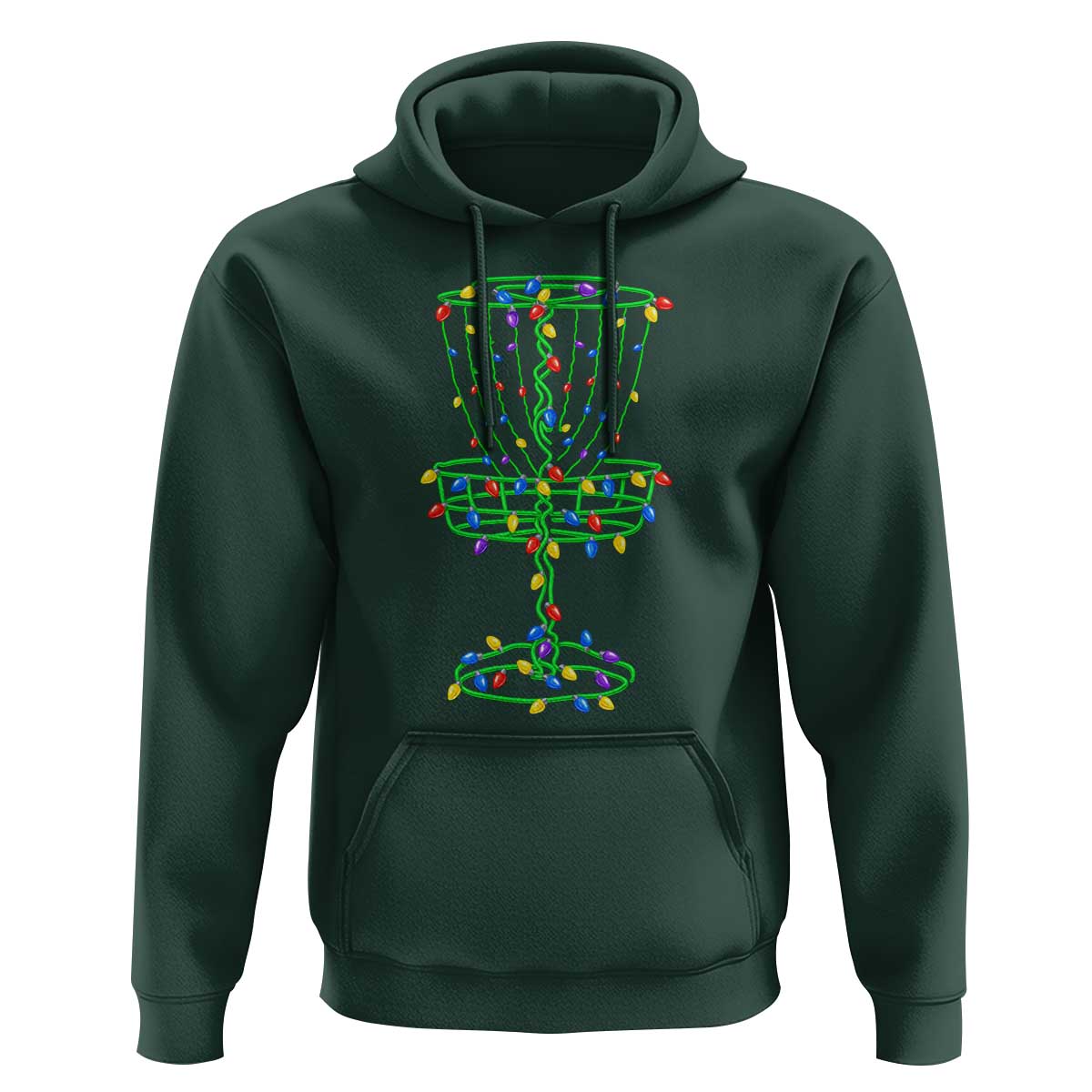 Christmas Disc Golf Basket Hoodie Frisbee Golfer Xmas Gift - Wonder Print Shop
