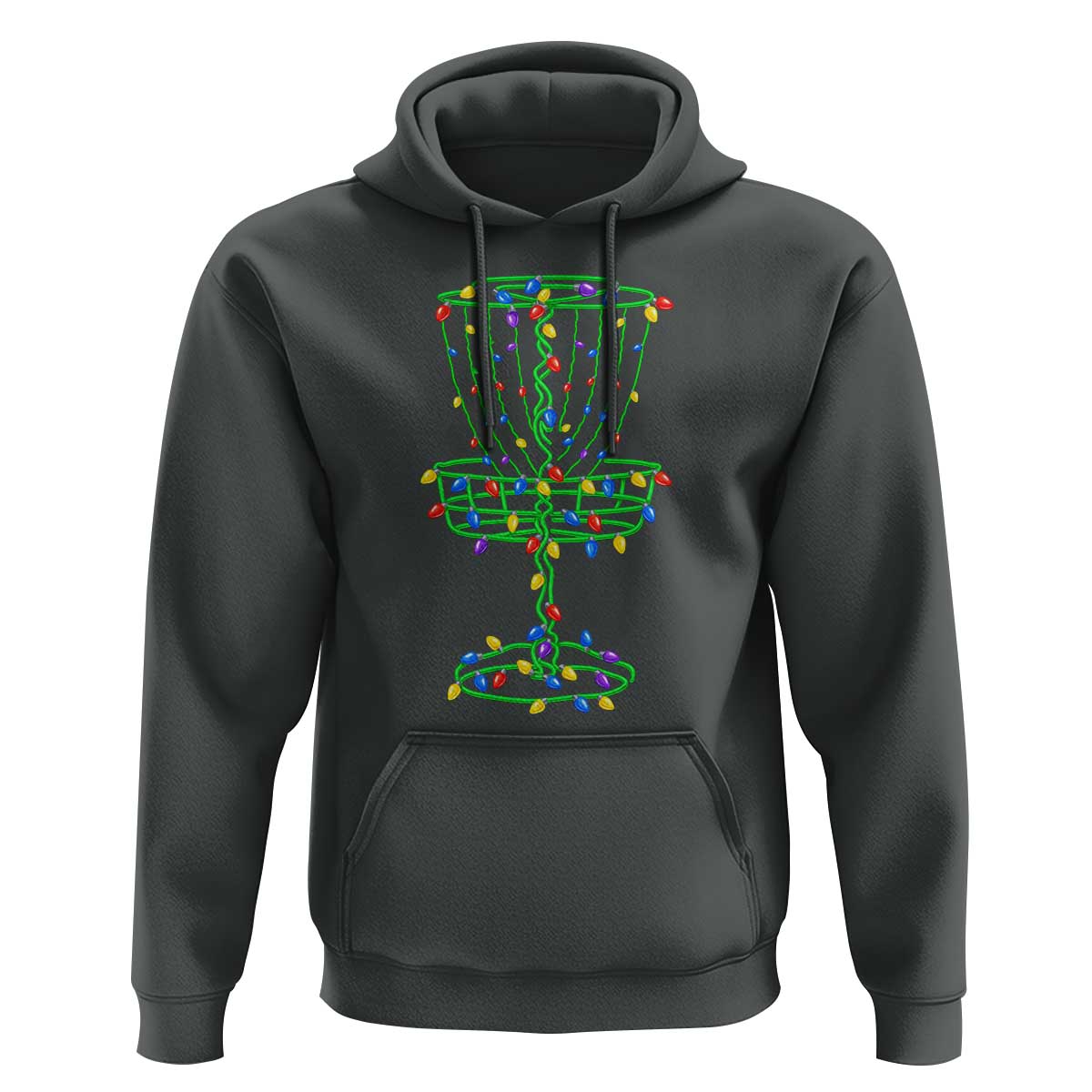 Christmas Disc Golf Basket Hoodie Frisbee Golfer Xmas Gift - Wonder Print Shop