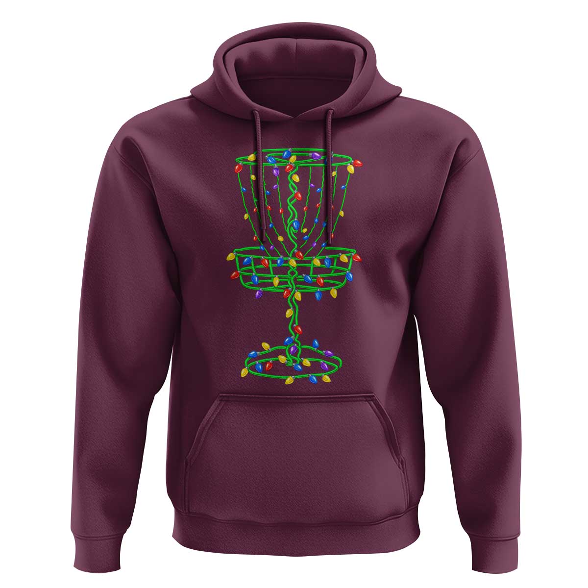 Christmas Disc Golf Basket Hoodie Frisbee Golfer Xmas Gift - Wonder Print Shop