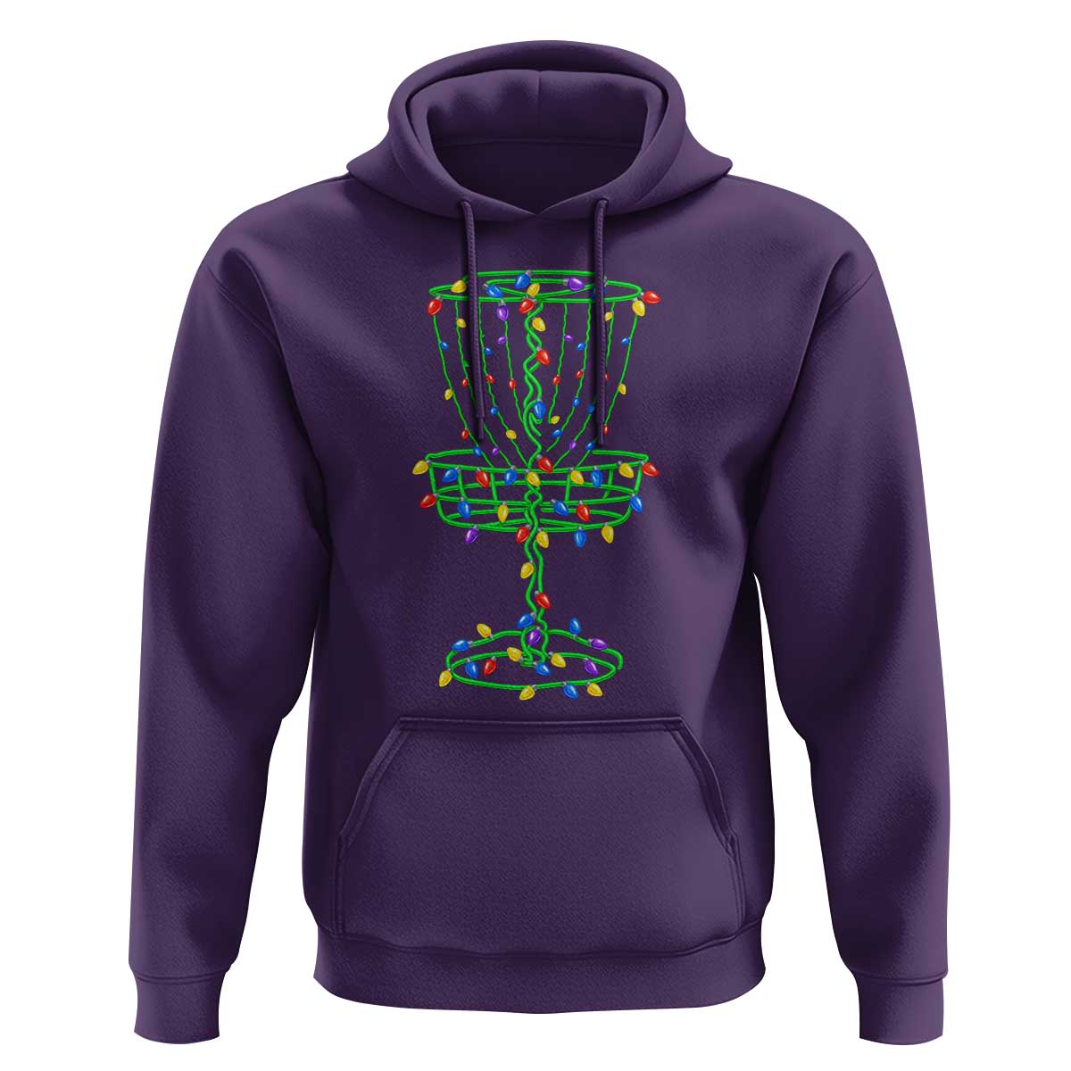 Christmas Disc Golf Basket Hoodie Frisbee Golfer Xmas Gift - Wonder Print Shop