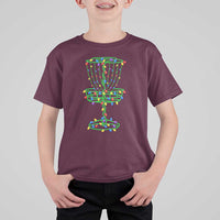 Christmas Disc Golf Basket T Shirt For Kid Frisbee Golfer Xmas Gift - Wonder Print Shop