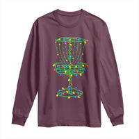 Christmas Disc Golf Basket Long Sleeve Shirt Frisbee Golfer Xmas Gift - Wonder Print Shop