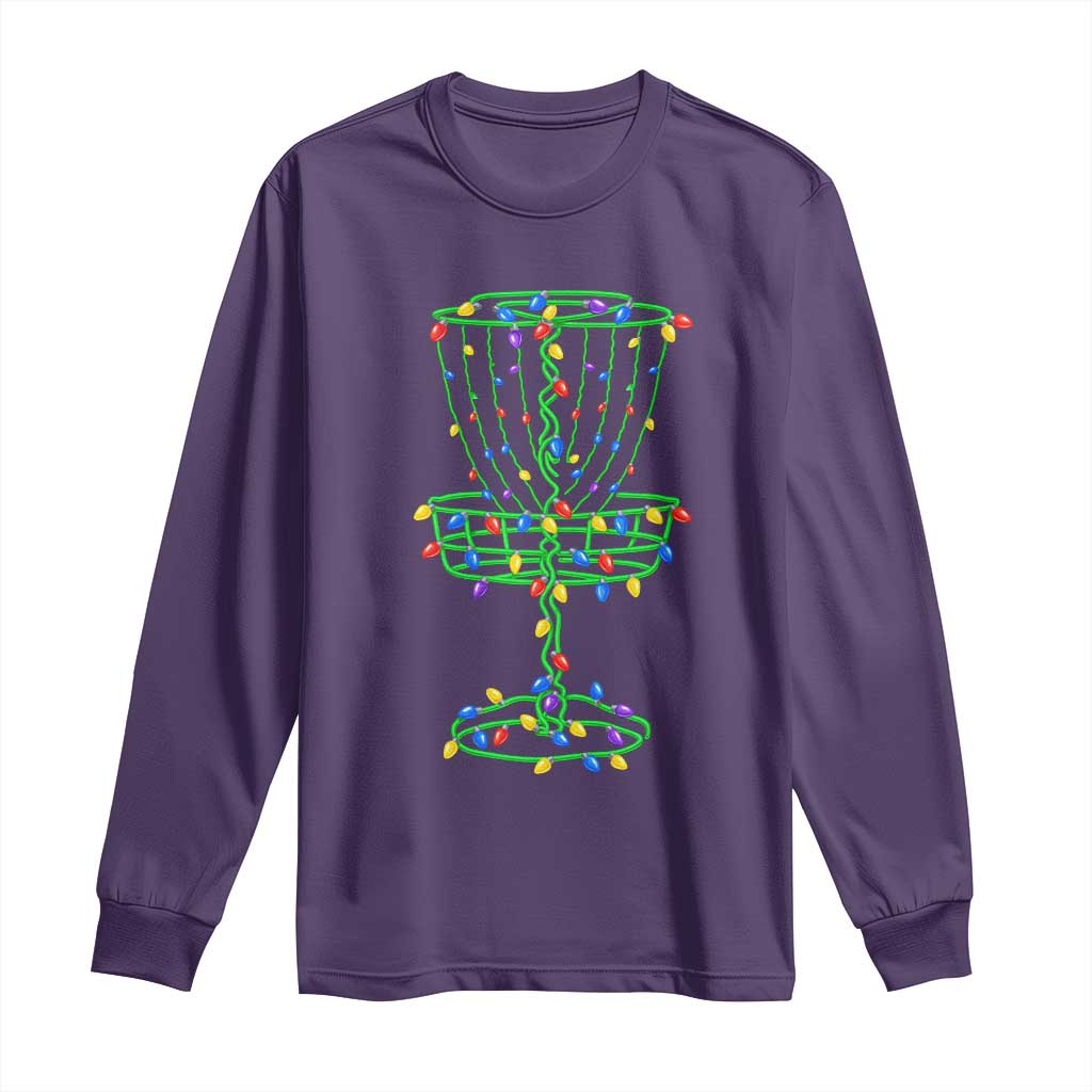 Christmas Disc Golf Basket Long Sleeve Shirt Frisbee Golfer Xmas Gift - Wonder Print Shop