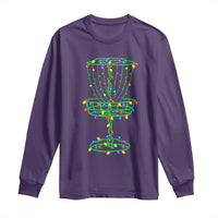 Christmas Disc Golf Basket Long Sleeve Shirt Frisbee Golfer Xmas Gift - Wonder Print Shop