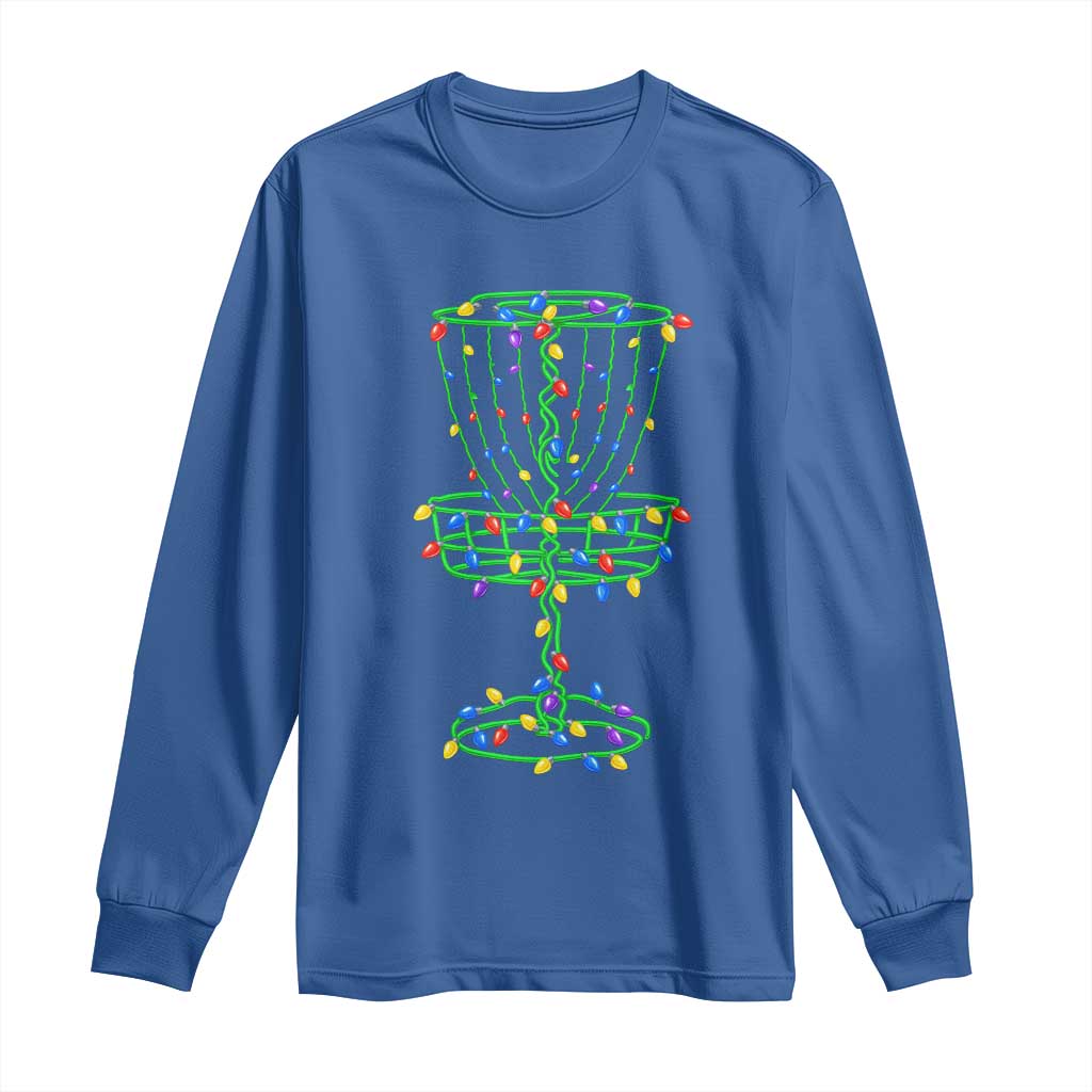 Christmas Disc Golf Basket Long Sleeve Shirt Frisbee Golfer Xmas Gift - Wonder Print Shop