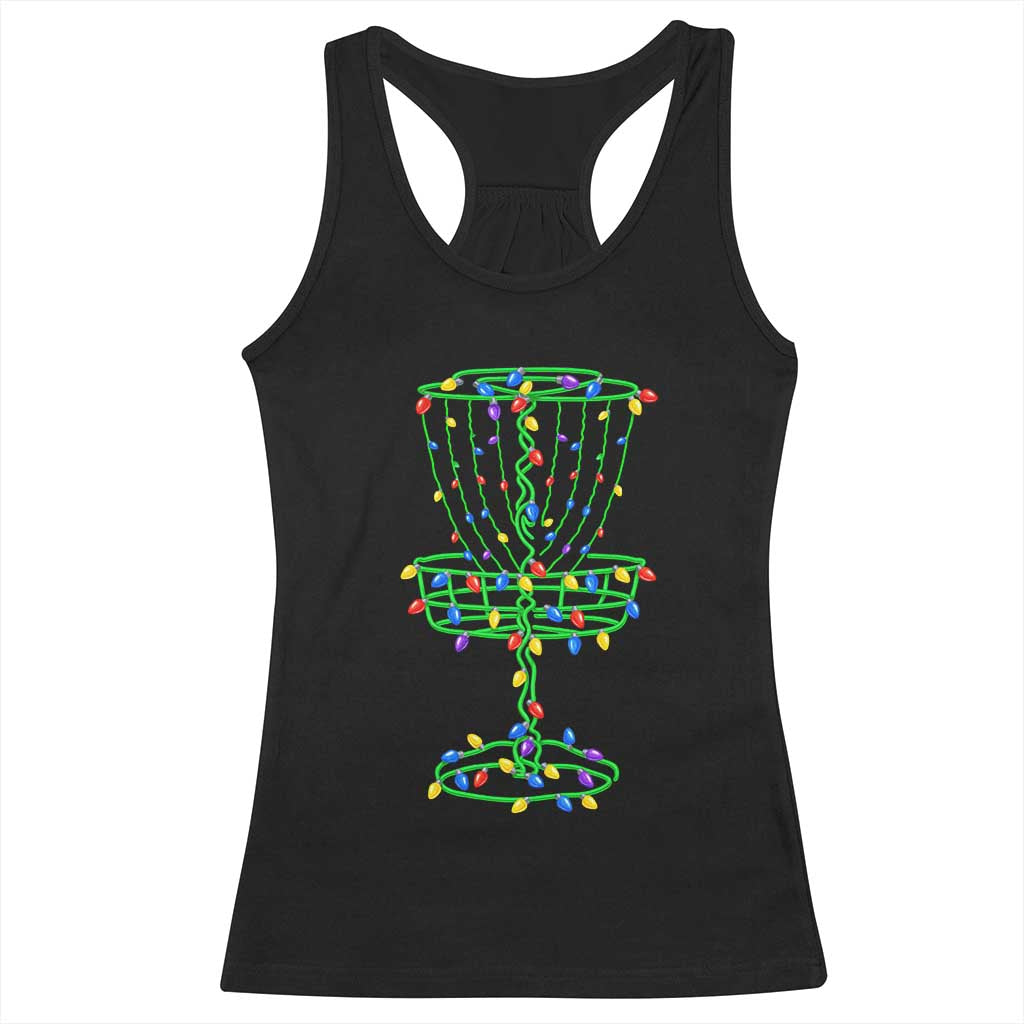 Christmas Disc Golf Basket Racerback Tank Top Frisbee Golfer Xmas Gift - Wonder Print Shop