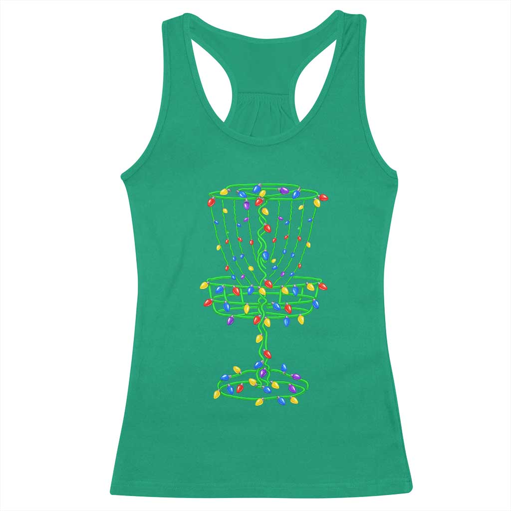 Christmas Disc Golf Basket Racerback Tank Top Frisbee Golfer Xmas Gift - Wonder Print Shop