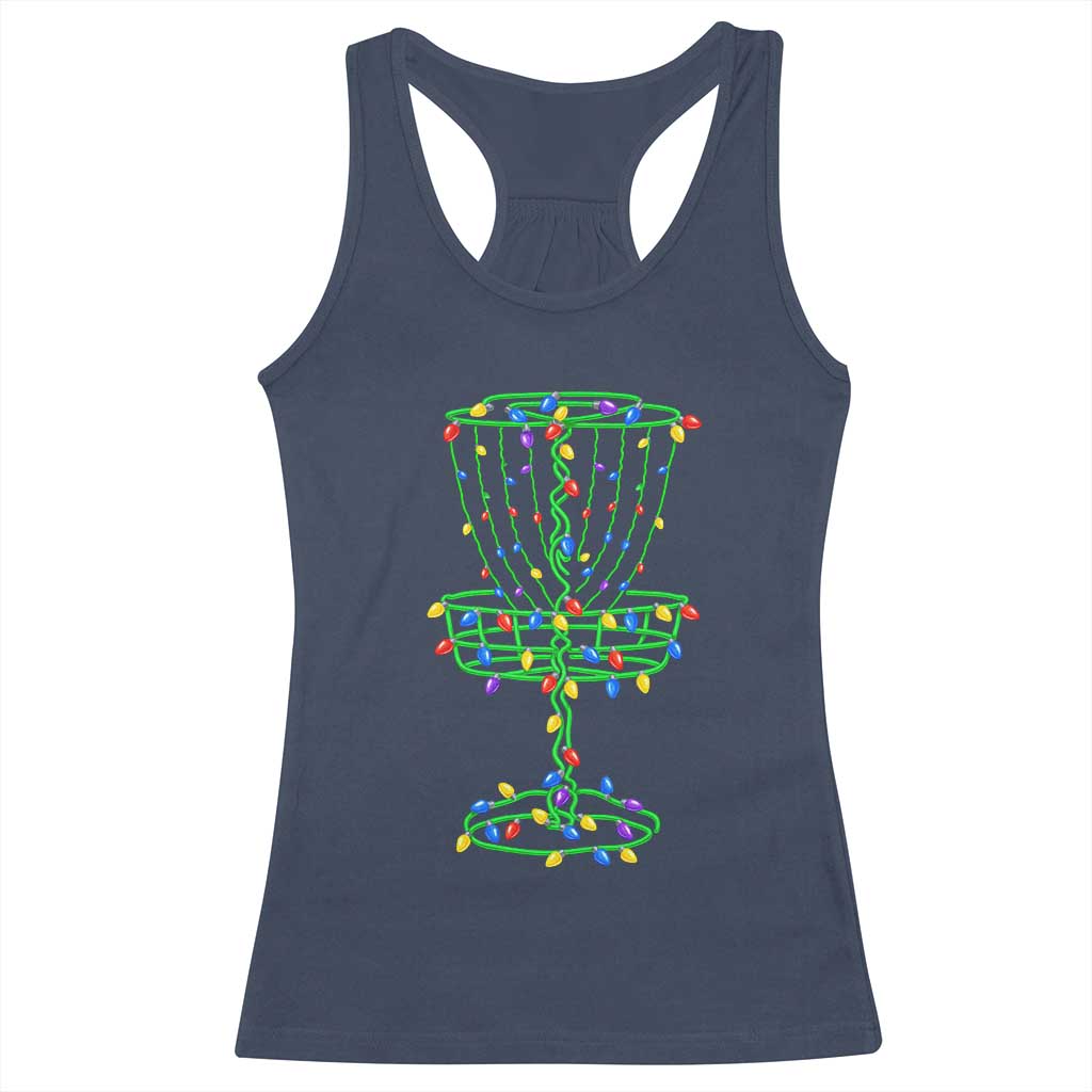 Christmas Disc Golf Basket Racerback Tank Top Frisbee Golfer Xmas Gift - Wonder Print Shop