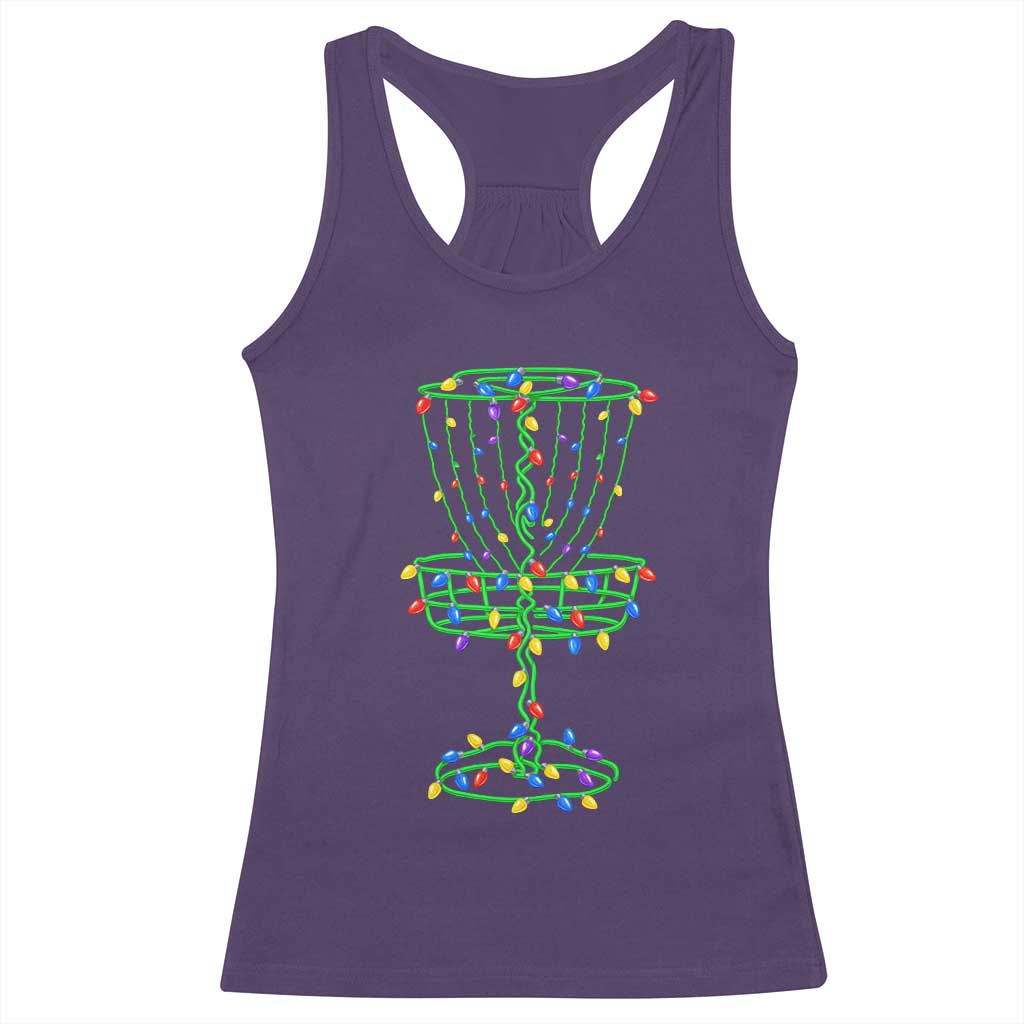 Christmas Disc Golf Basket Racerback Tank Top Frisbee Golfer Xmas Gift - Wonder Print Shop