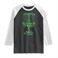 Christmas Disc Golf Basket Raglan Shirt Frisbee Golfer Xmas Gift - Wonder Print Shop