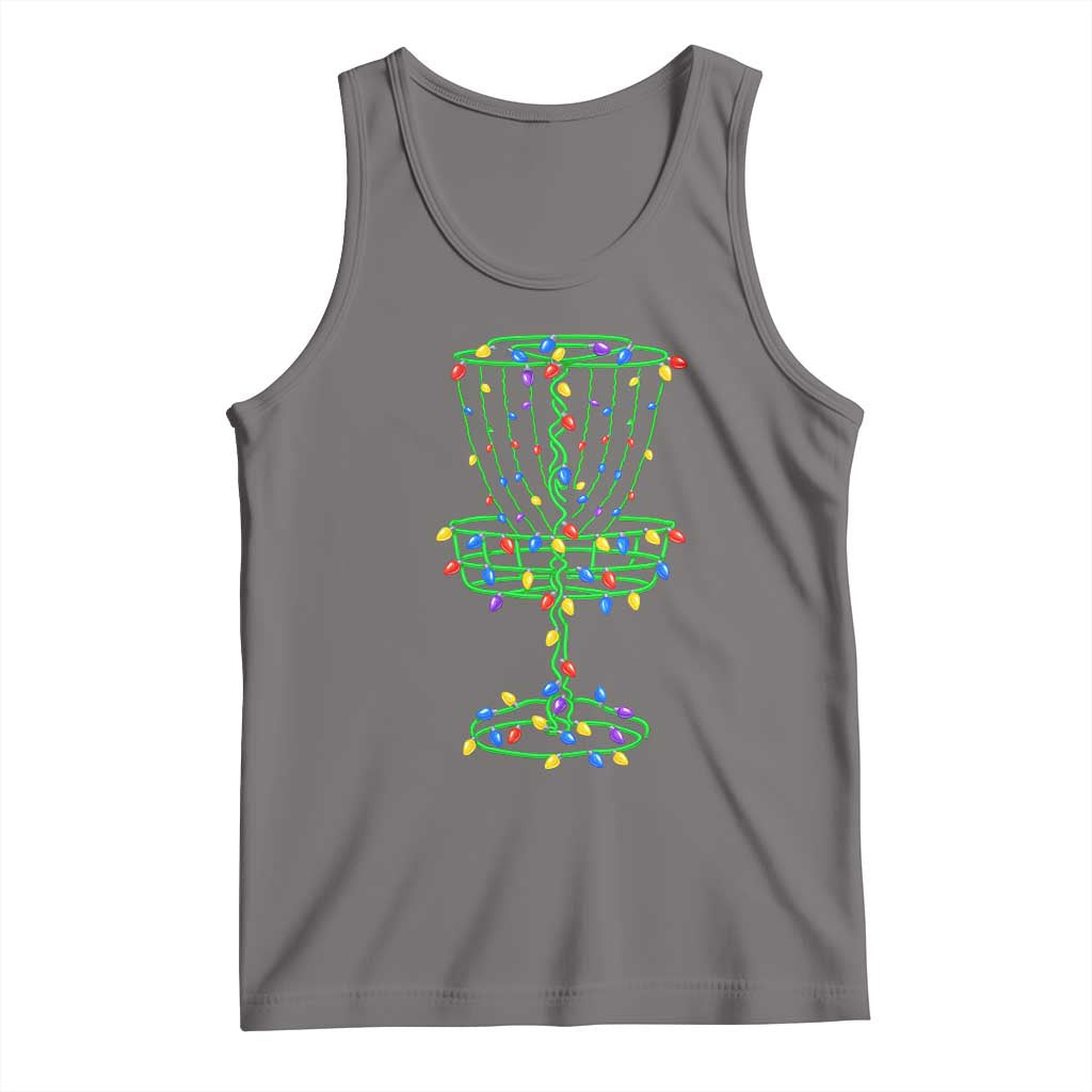 Christmas Disc Golf Basket Tank Top Frisbee Golfer Xmas Gift - Wonder Print Shop