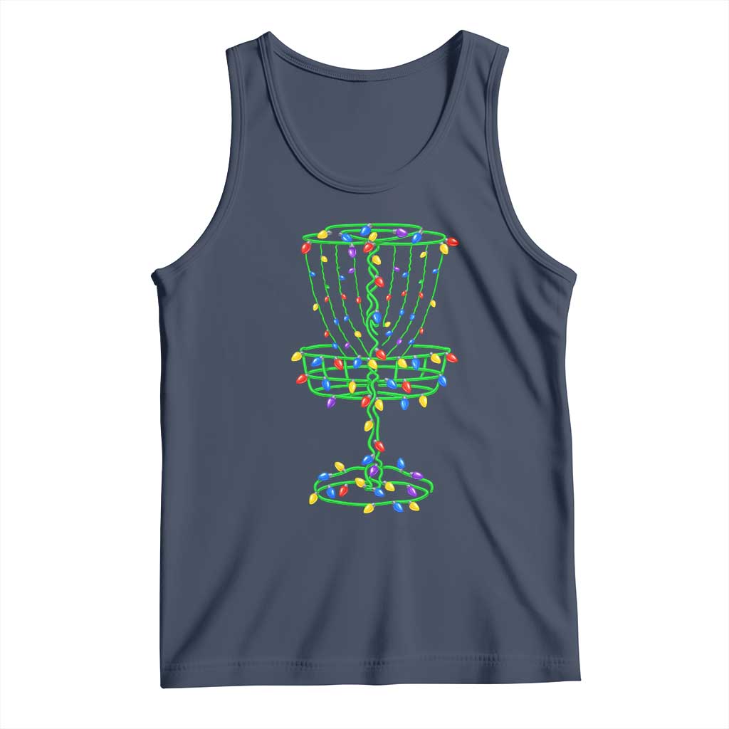 Christmas Disc Golf Basket Tank Top Frisbee Golfer Xmas Gift - Wonder Print Shop