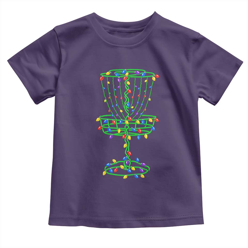 Christmas Disc Golf Basket Toddler T Shirt Frisbee Golfer Xmas Gift - Wonder Print Shop