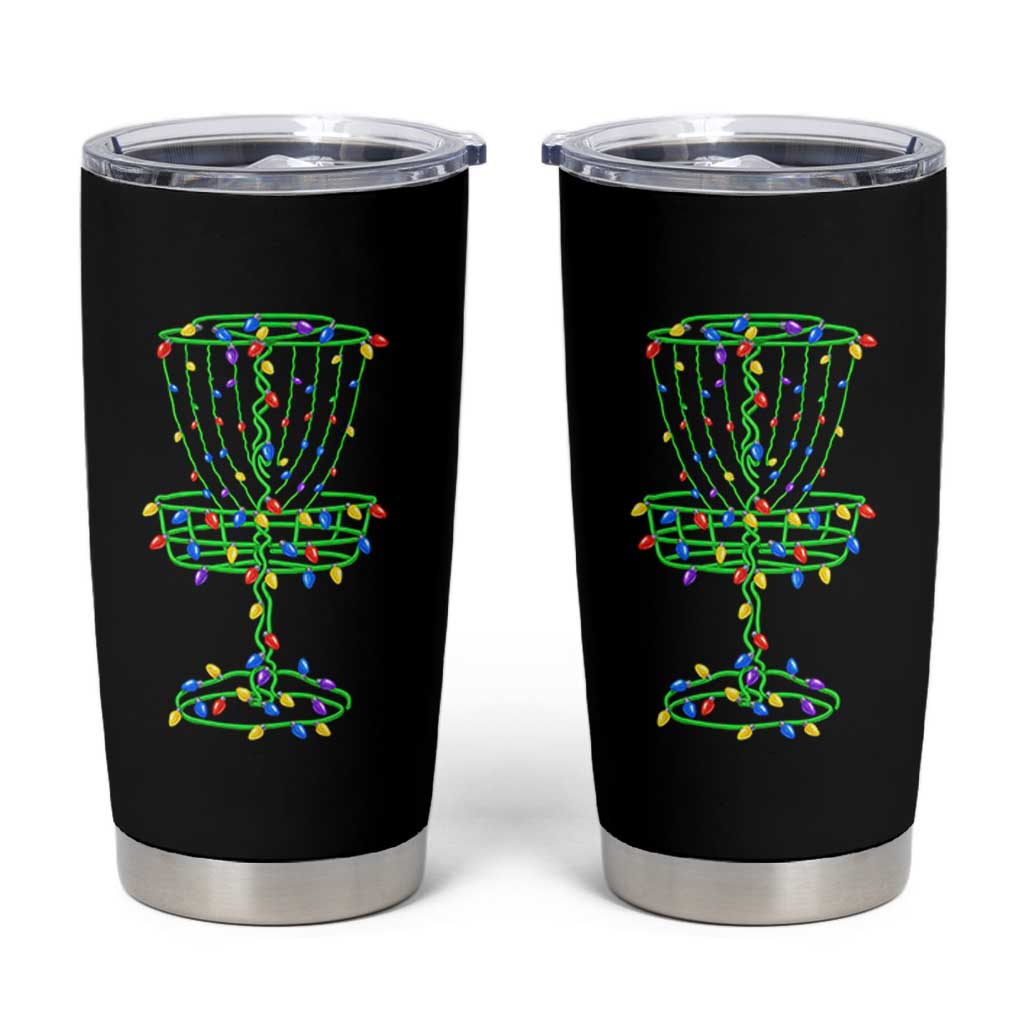 Christmas Disc Golf Basket Tumbler Cup Frisbee Golfer Xmas Gift - Wonder Print Shop