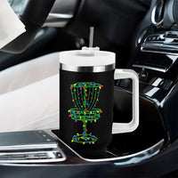 Christmas Disc Golf Basket Tumbler With Handle Frisbee Golfer Xmas Gift - Wonder Print Shop