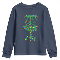 Christmas Disc Golf Basket Youth Sweatshirt Frisbee Golfer Xmas Gift - Wonder Print Shop