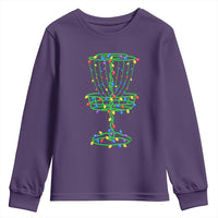 Christmas Disc Golf Basket Youth Sweatshirt Frisbee Golfer Xmas Gift - Wonder Print Shop