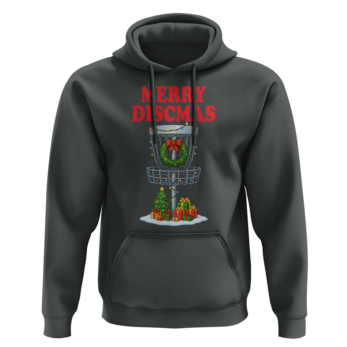 Christmas Disc Golf Hoodie Merry Discmas Golfers Frisbee Golfer Xmas Gift - Wonder Print Shop