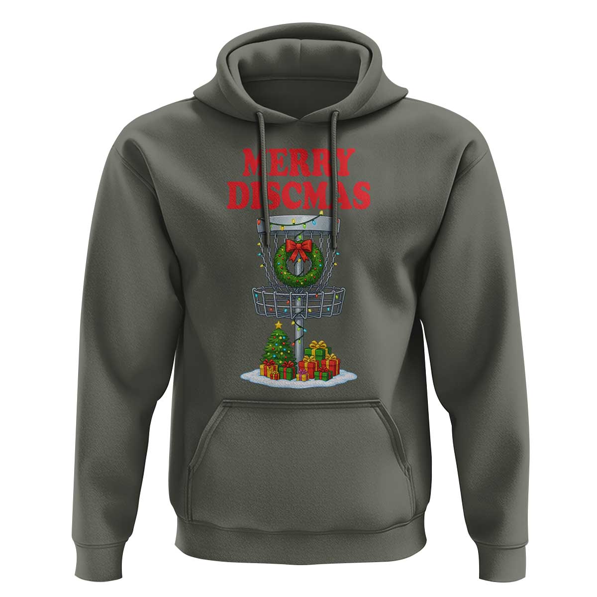 Christmas Disc Golf Hoodie Merry Discmas Golfers Frisbee Golfer Xmas Gift - Wonder Print Shop