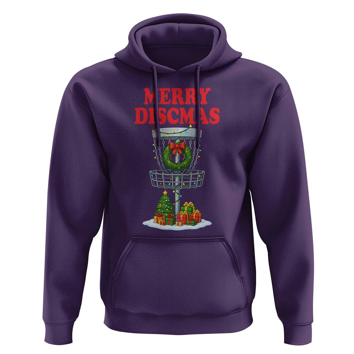 Christmas Disc Golf Hoodie Merry Discmas Golfers Frisbee Golfer Xmas Gift - Wonder Print Shop