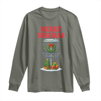 Christmas Disc Golf Long Sleeve Shirt Merry Discmas Golfers Frisbee Golfer Xmas Gift - Wonder Print Shop