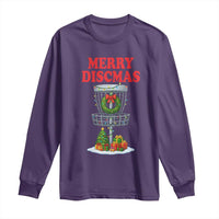 Christmas Disc Golf Long Sleeve Shirt Merry Discmas Golfers Frisbee Golfer Xmas Gift - Wonder Print Shop