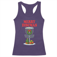 Christmas Disc Golf Racerback Tank Top Merry Discmas Golfers Frisbee Golfer Xmas Gift - Wonder Print Shop