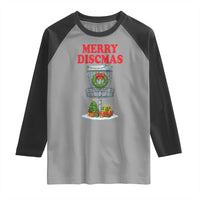 Christmas Disc Golf Raglan Shirt Merry Discmas Golfers Frisbee Golfer Xmas Gift - Wonder Print Shop